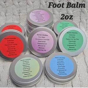 Restocked! Hand Crafted Foot Balm 2oz Tin Assorted Scents